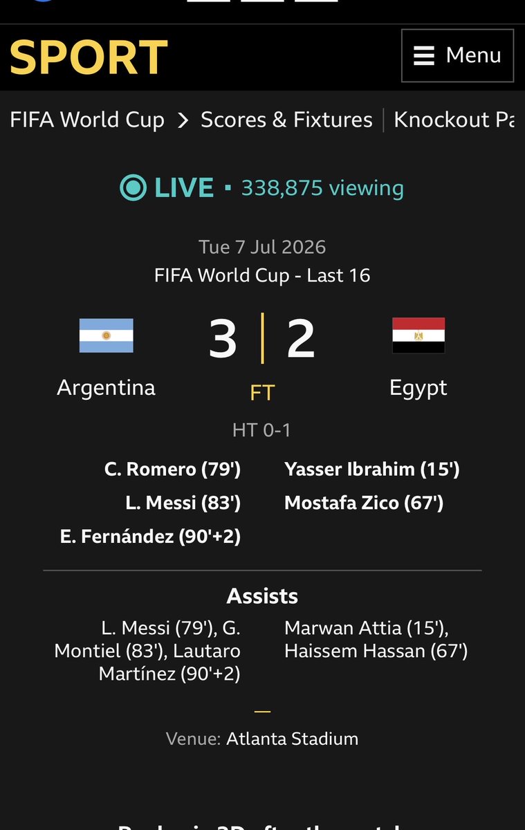 LizzieAllen1's tweet photo. Also me 
Never mind as you were Argentina 

#argentina #messi #romero #fernandez #worldcup2026 https://t.co/IsOMZeT91f