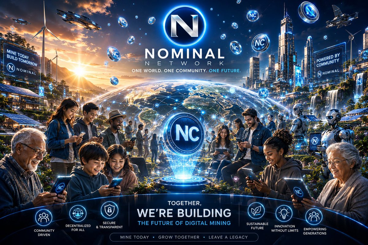 Nominalcoin1's tweet photo. 🌍 One World. One Community. One Future.

Nominal Network is more than a mining platform—it's a global community united by innovation, opportunity, and a shared vision for the future.

Every mining session, every new member, and every milestone strengthens the ecosystem we're building together.

The journey is only beginning, and exciting developments are ahead. Together, we're building the future of digital mining.

The future belongs to those who build it. 💙🚀

#NominalNetwork #NC #Web3 #Blockchain #CommunityFirst