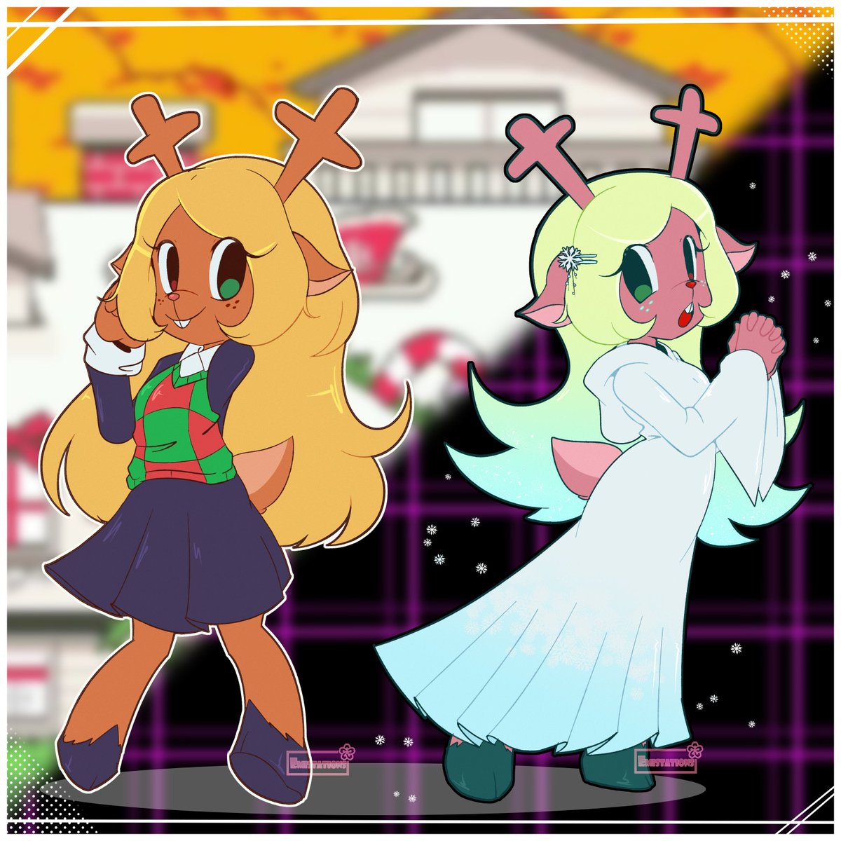 Emistations's tweet photo. Noelle Holiday in my style!! https://t.co/mRjwGYkitu
