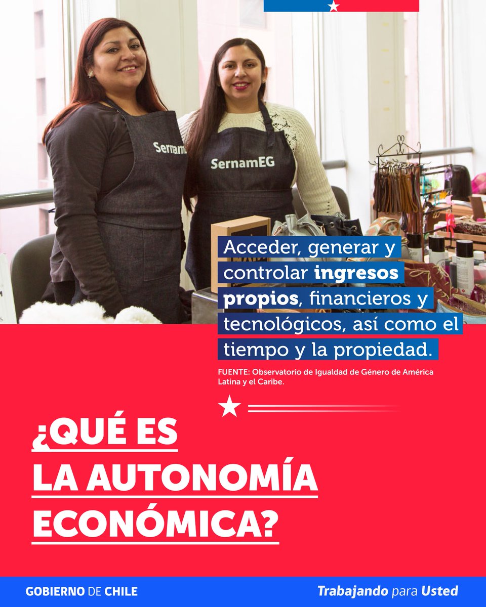 SernamEGChile's tweet photo. 💜 Cuando las mujeres son independientes económicamente tienen las herramientas para poder desarrollar sus proyectos de vida, por eso en #SernamEG trabajamos para fortalecer la autonomía económica de las mujeres de nuestro país 🇨🇱.

👉Conoce aquí nuestra oferta programática. https://t.co/7ktGAbyn5j