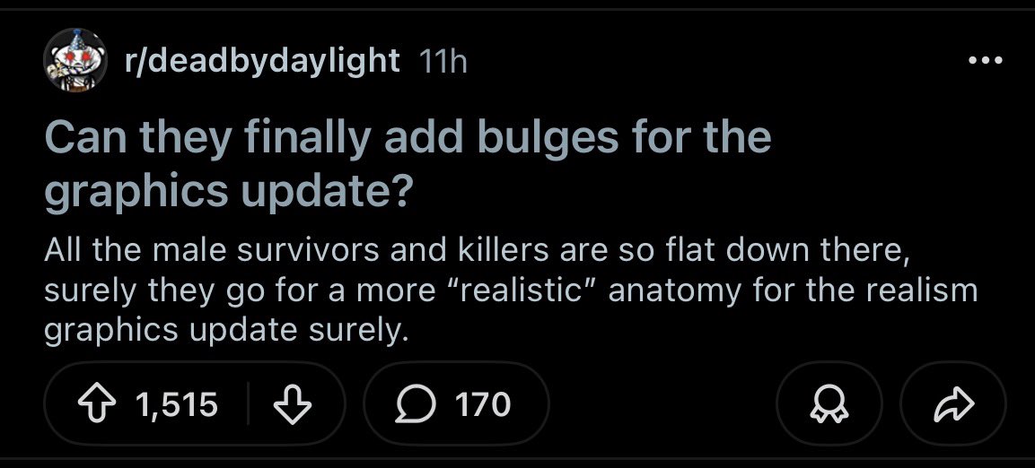 Mikaelanator's tweet photo. Great things happening in the dead by daylight subreddit https://t.co/S6sf9moXpi