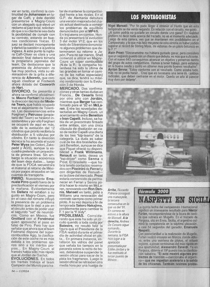 PatoG82's tweet photo. SUPERMANSELL 🦸

📓 Revista Corsa 🏁

#Formula1 #FormulaOne #NigelMansell #FranceGP #AlainProst #NigelMansell #RevistaCorsa https://t.co/HgmhAmLbdF
