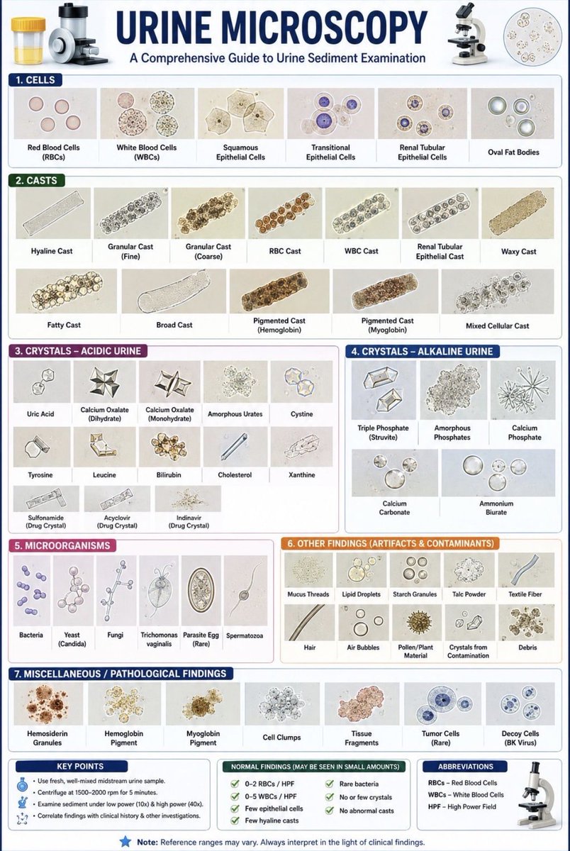 thejourneymate's tweet photo. A Comprehensive Guide for Urine Sediment Examination 🔬

(c) Rana Sarfaraz Ali https://t.co/m0ApEJ3OKc