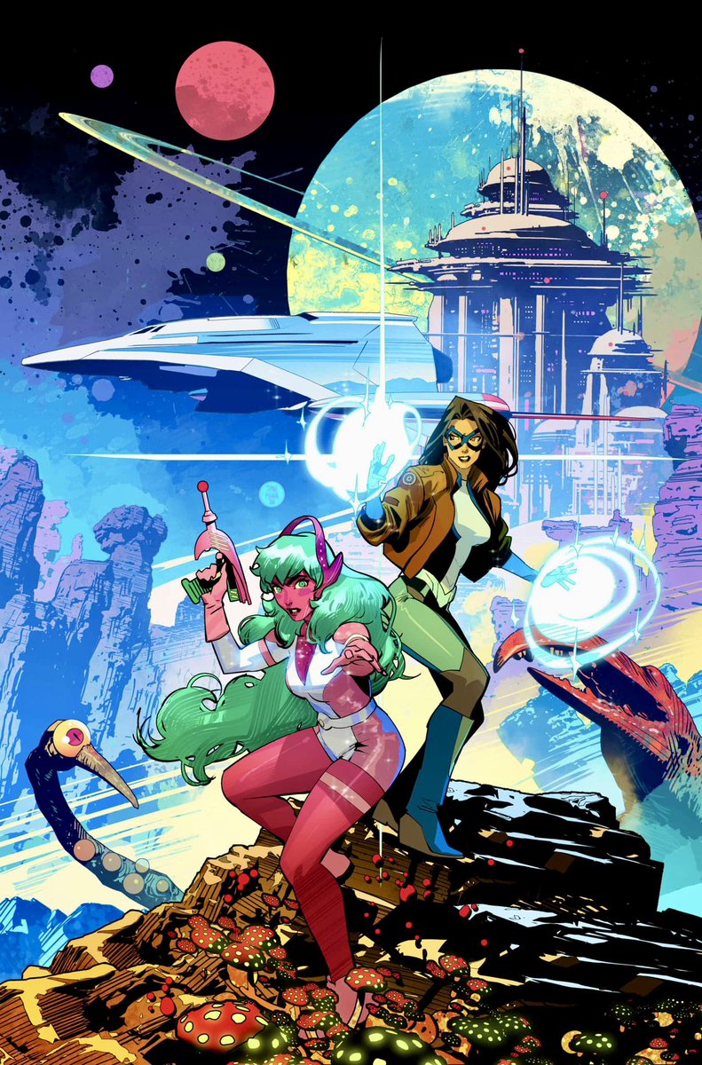 troyfin2's tweet photo. A Dreamer/Galaxy #DCComics reading guide I just came up with, for anyone who wants to “catch up” for the new #DCPride miniseries or wants to go back and learn in depth some of their histories and history together as trans girl superhero besties. 🩵🏳️⚧️💙 https://t.co/N9OY1owDi5