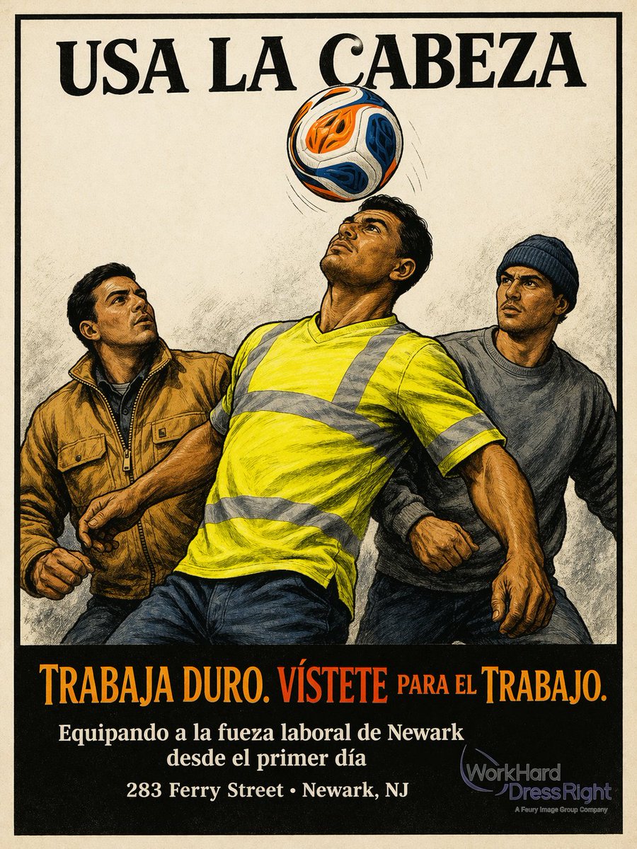 DressRight4Work's tweet photo. Championship-Level Workwear
#BuiltForWork #WorldCup #Futbol #WorkHardDressRight #NewarkWorks #IronboundStrong #HighVisibility
#Soccer https://t.co/GqnMX3hnvC