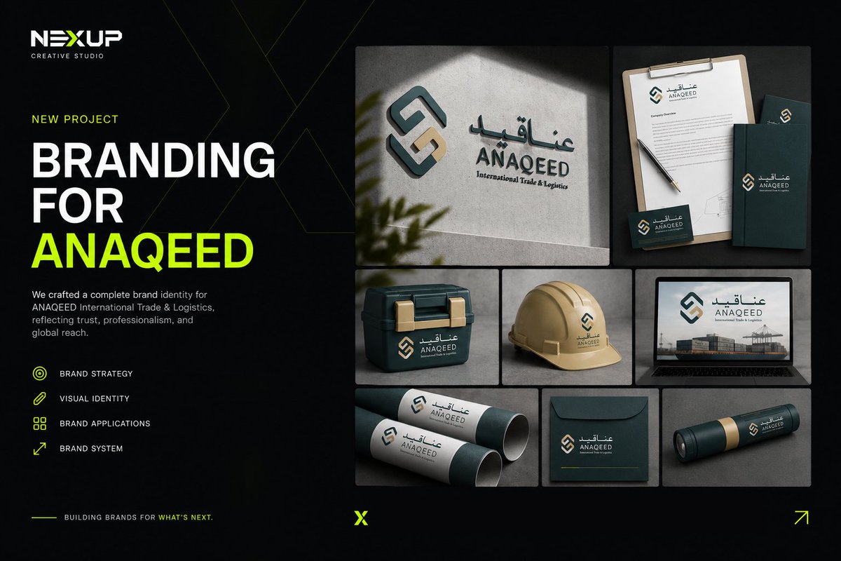 NexUP_Studio's tweet photo. تصميم هوية تجارية احترافية ليست تكلفة... بل استثمار يرفع قيمة مشروعك قبل أول اجتماع. ⚡
من أعمالنا الأخيرة ✨
تصميم هوية بصرية لشركة عناقيد
تصميم لوقو | تصميم شعار | علامة تجارية | براندنج | دليل هوية | بروفايل شركات 
احجز استشارتك عبر واتساب 
رابط في البايو https://t.co/7HC3tFCI3Q