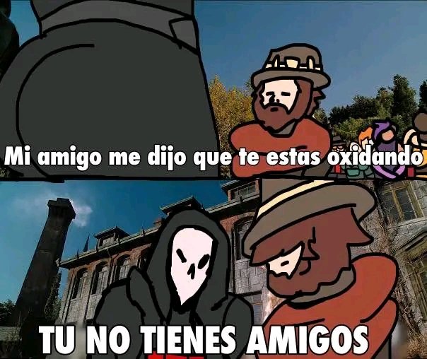 DoIssDam's tweet photo. C: A friend told me that you're gettin' rusty.
R: You don't have friends.
(Ignore the dog)
Art In FB
Crt: May/25/23
#Curiwatch #Curioverwatch #Overwatch #overwatchfanarts #OverwatchArt #Curi #Edit #Reaper #Cassidy https://t.co/oW4HGtEcIs