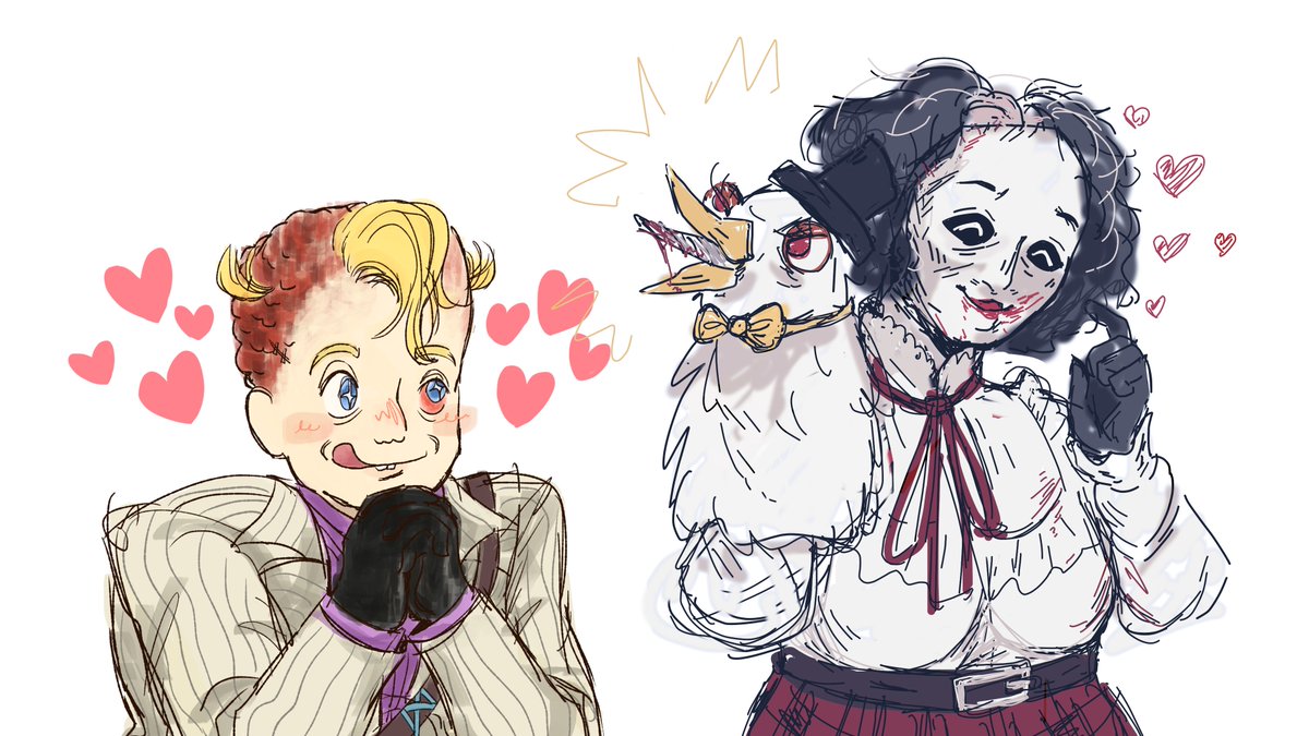 moeabnormality's tweet photo. outlast trials / umamusume magma w/ a friend :3 
(i did franco and cafe!) https://t.co/YE5HPGVRuw