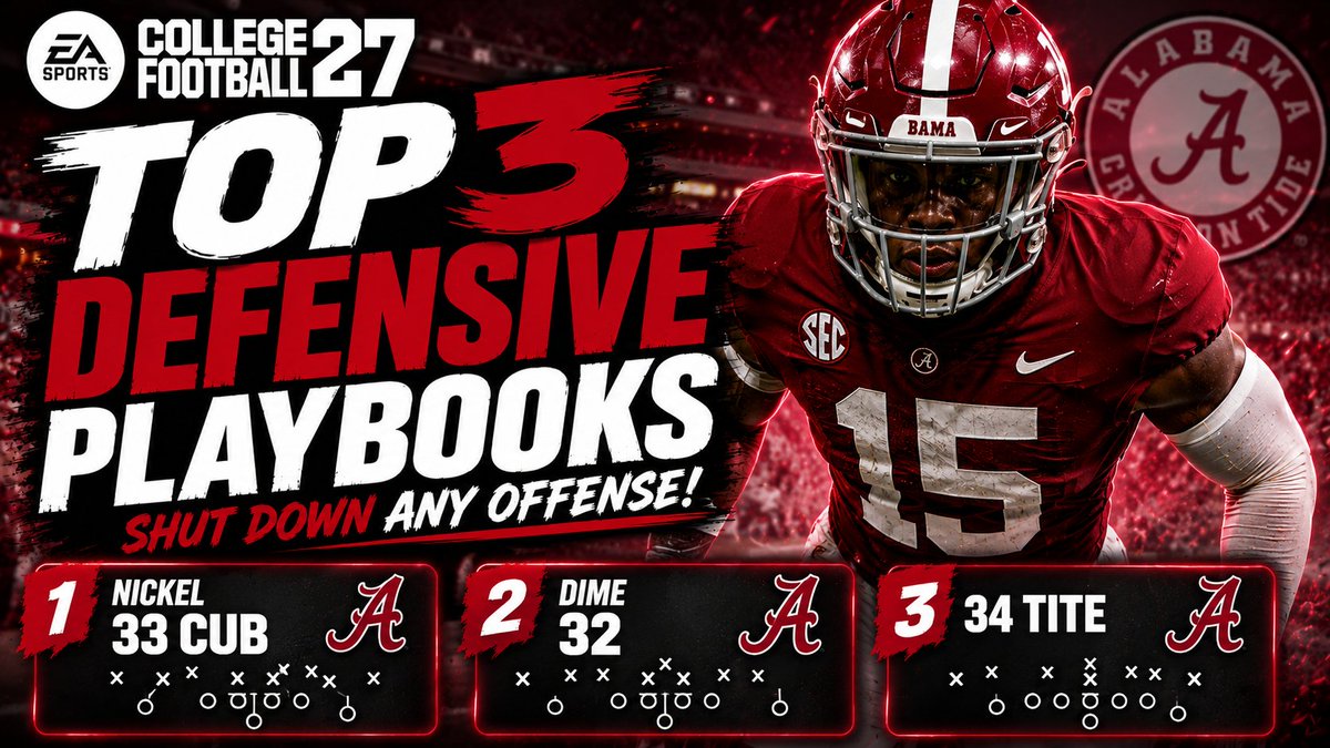 Sportsgamerz's tweet photo. 🚨TOP 3 DEFENSIVE PLAYBOOKS IN COLLEGE FOOTBALL 27🚨

1⃣425 Man Pressure
2⃣34 Zone Pressure
3⃣34

I made a video breaking down some of the best plays in each playbook to stop the run and pass!

VIDEO LINK IN COMMENTS👇👇 https://t.co/VXSZk3GwNS