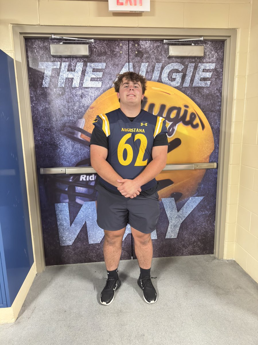 Billy_Brennan67's tweet photo. Had a great time at my @AugieILfootball visit last week! Thank you Coach @Coachragone for the awesome tour of campus! I really enjoyed getting to learn more about the program, the team, and the culture at Augustana. Looking forward to being back on campus! 
@LWC_KnightFB @EDGYTIM @DeepDishFB @PrepRedzoneIL @offsznbrand