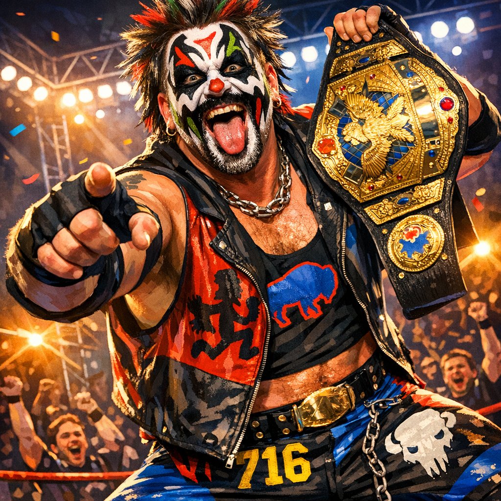 TimBitterman's tweet photo. @SamiZayn #champenergy. Haha I told you your turtle reign was bought for by the Saudis that you weren't a true champion like the rest and it shows 9 days huh? Good job! It was so generical 
Whoop whoop 
The unpinned juggalo wrestling champion from buffalo https://t.co/u7QES058id