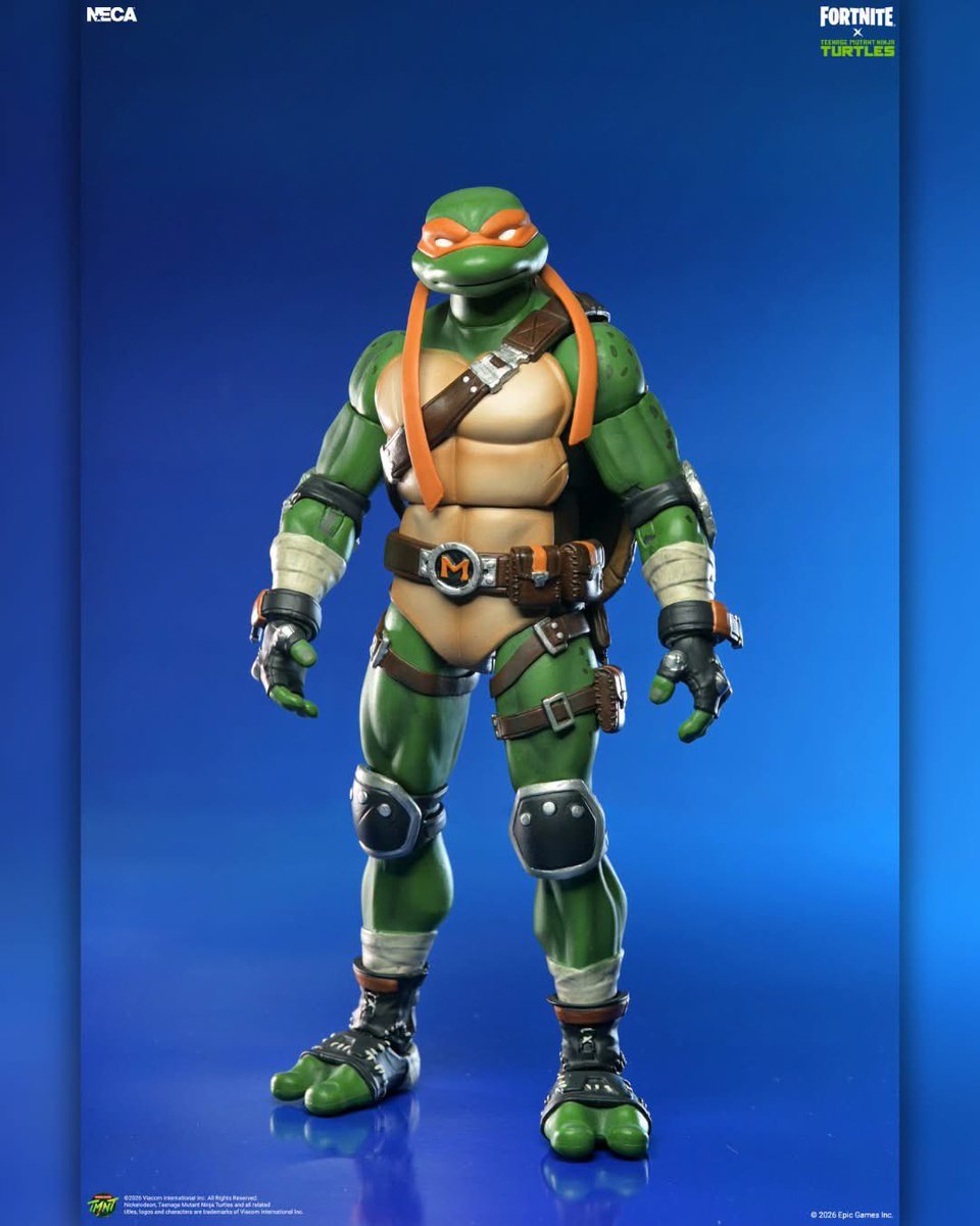 Talib1980's tweet photo. New from NECA. Fortnite x Teenage Mutant Ninja Turtles Michelangelo 7” Scale Action Figure. Coming to Target this month!
#NECA #fortnite #TMNT #TurtleTuesday #teenagemutantninjaturtles https://t.co/AAyDzfD0cV
