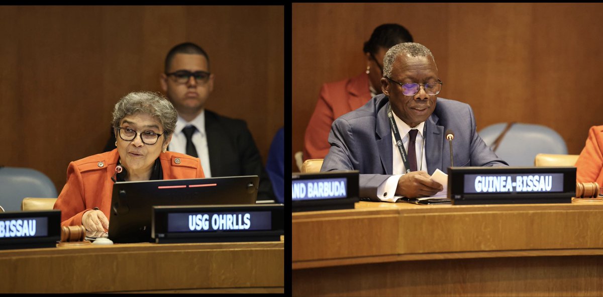 USGRabab_UN's tweet photo. I thank the Gvts of  🇬🇼🇵🇹 &amp; @AOSISChair for partnering with @UNOHRLLS at #HLPF2026 to discuss catalyzing investments+partnerships for #SIDS. The upcoming @SIDSGBN Forum &amp; Island Investment Forum-under SIDS #CoE, will be key to unlock support for #SIDS MSMEs as we deliver #ABAS. https://t.co/c0NHuxDM8t