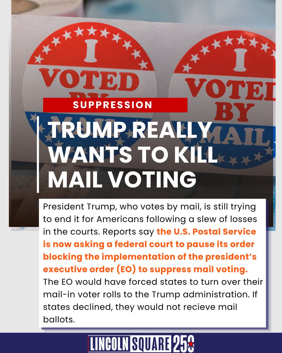 LincolnSquareHQ's tweet photo. Trump has been attempting to steal the midterms, wasting taxpayer money on vanity projects and falling asleep in various places instead of addressing the issues Americans are concerned about.
Follow Lincoln Square. https://t.co/SnceIXaSo7
#MailVoting #Elections26 #Midterm26 https://t.co/VKrOEcitnu