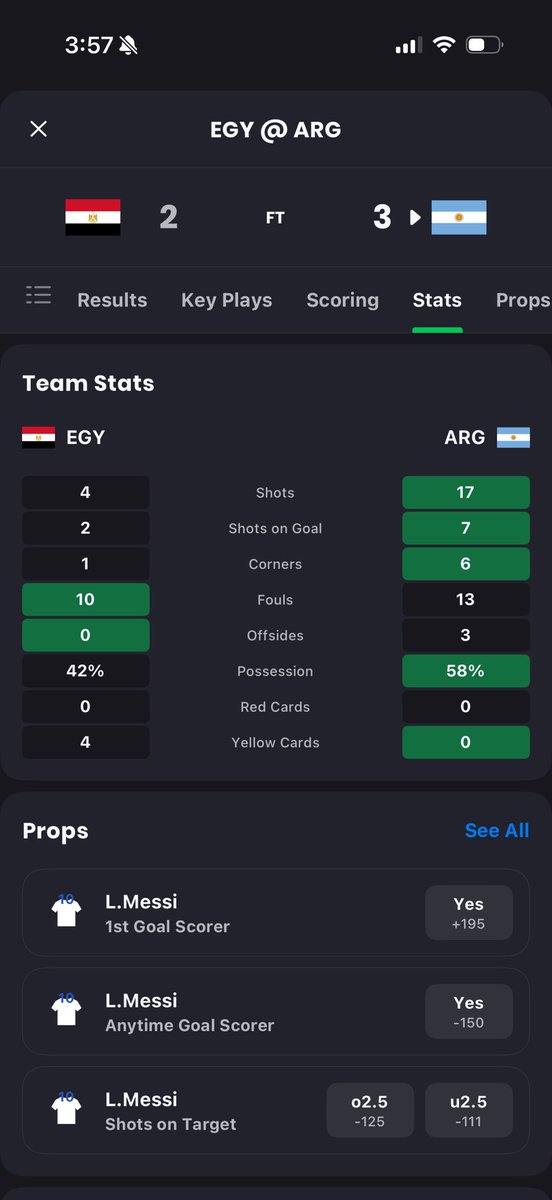 WFANCALLER69's tweet photo. @kirawontmiss Rigged with more fouls called on Argentina? Sure 😂😂😂 https://t.co/DBEUQEx5ci