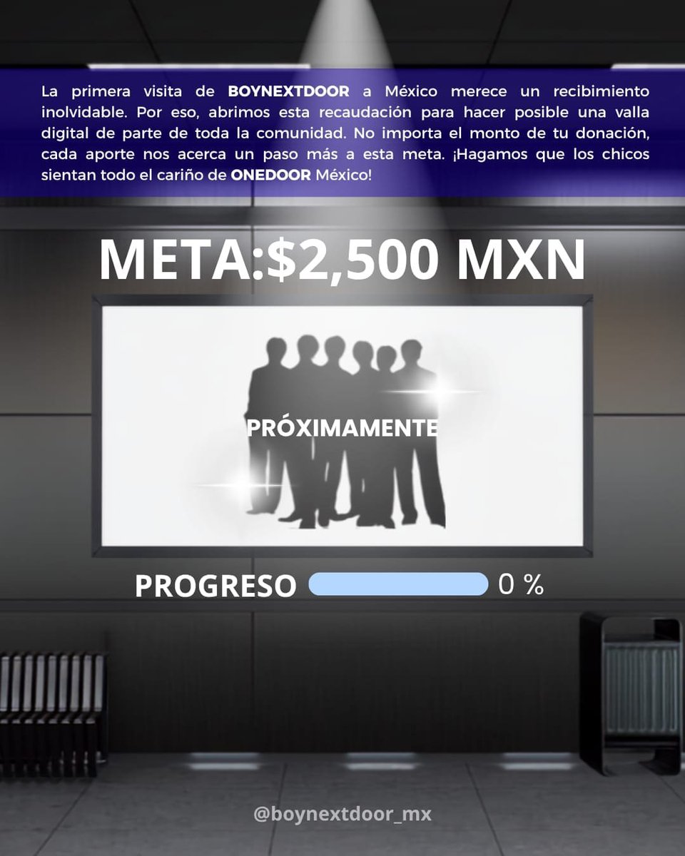 _BOYNEXTDOORMX's tweet photo. ONEDOOR MEXA!

Únete a este fanproject y sé parte de la bienvenida a #BOYNEXTDOOR a nuestras tierras el próximo 24 de noviembre

Tu ayuda es FUNDAMENTAL para poder hacer este proyecto posible, cualquier cantidad es bien recibida

#보이넥스트도어 #BOYNEXTDOORenMéxico #ONEDOOR_MEXA https://t.co/JjTY3qzcrK
