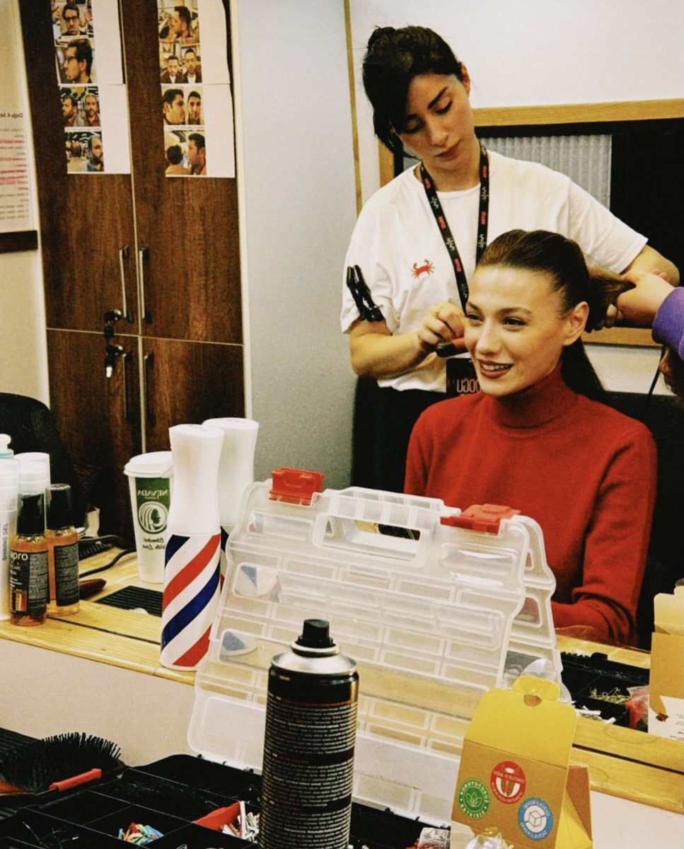 sumsource's tweet photo. Hairstylist Sukran Bulgan updates with Sümeyye on set of Doğu S4 
#sümeyyeaydoğan https://t.co/RaD2AAlibY