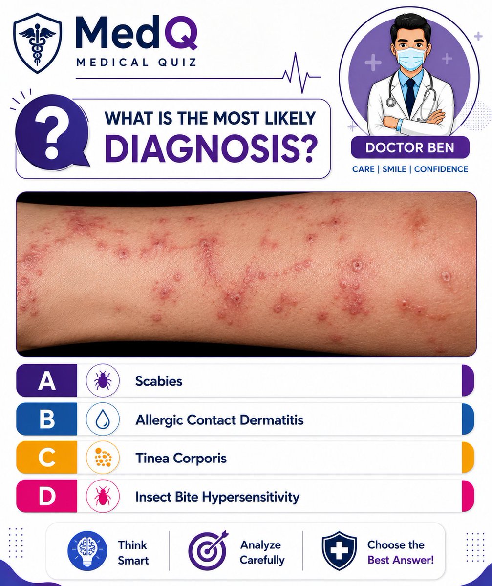 doctorBen08's tweet photo. What is the most likely Diagnosis? https://t.co/LJsLHS0qpT