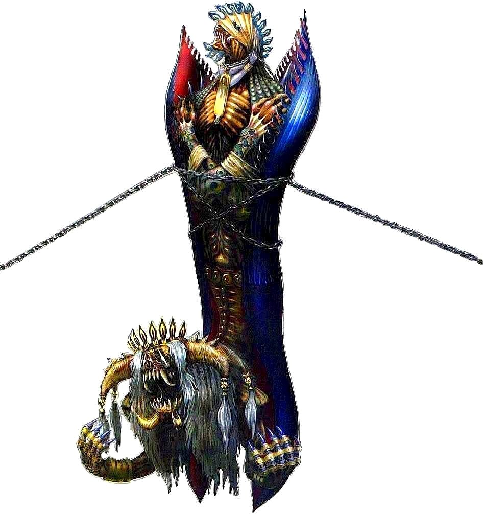 Aetas_Memoria's tweet photo. Concept designs by Tetsu Tsukamoto.

Aeon (summon) Anima within Baaj Temple's Chamber of the Fayth, formerly Seymour Guado's mother, for Final Fantasy X.

And Primal Anima, "The Imperial God" within the Tower of Babil, formerly Varis zos Galvus, for Final Fantasy XIV: Endwalker. https://t.co/8CztcDCnsu