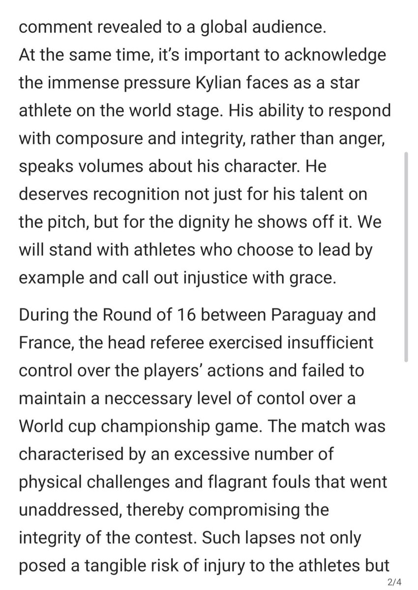 OlgaWritesStuff's tweet photo. @CelesteSenadora I am neither French nor Paraguayan, but I am a football fan thus here is my word to you, mam. https://t.co/aZpjPbkDyZ