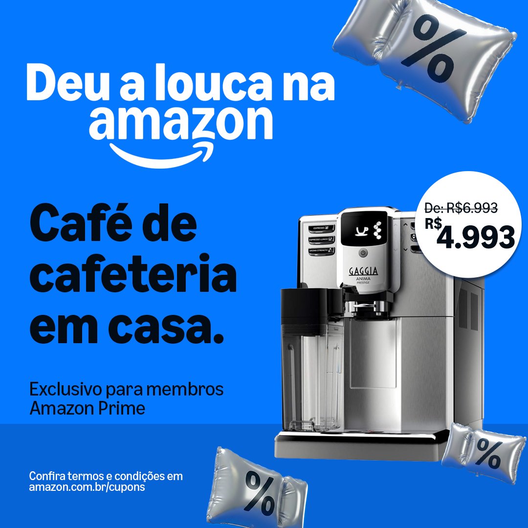 amazonbrasil's tweet photo. Seu café de todos os dias pode ficar ainda melhor. ☕

No Amazon Prime Day, aproveite para garantir a Cafeteira Expresso Automática Gaggia Anima e leve mais praticidade e sabor para a sua rotina.

👉 Aproveite as ofertas Amazon Prime Day 7.7 no app ou site da Amazon.
https://t.co/6THVFJS3eo

#AmazonPrimeDay #AmazonBrasil #TemNaAmazon