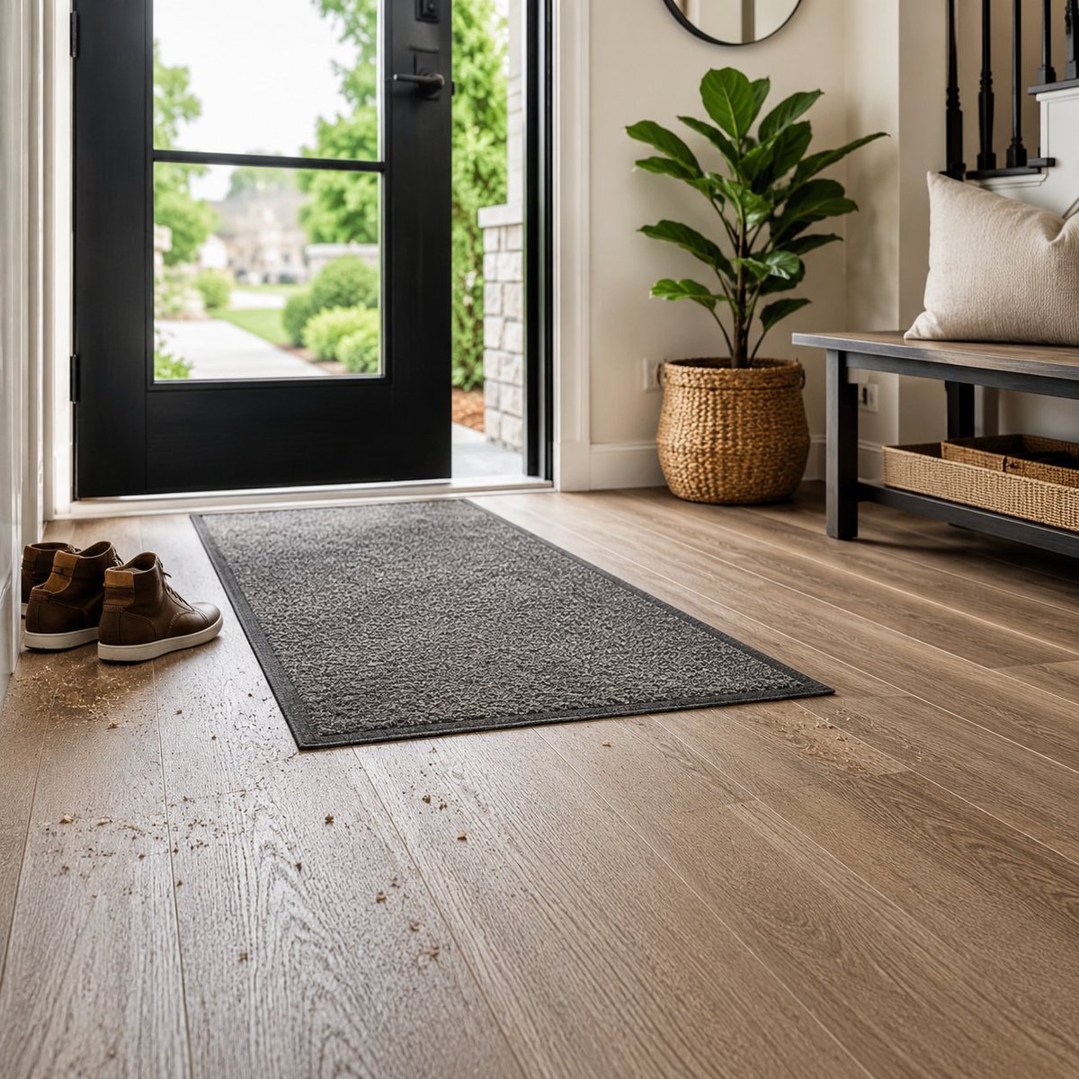 CorpOpus's tweet photo. One of the biggest enemies of your floor isn't kids or pets. It's the tiny dirt and grit tracked in from outside.

A quality entry mat and regular sweeping can help protect your flooring for years.

Learn more:
https://t.co/aHNFEX6Gh2 https://t.co/haebv0zf8B