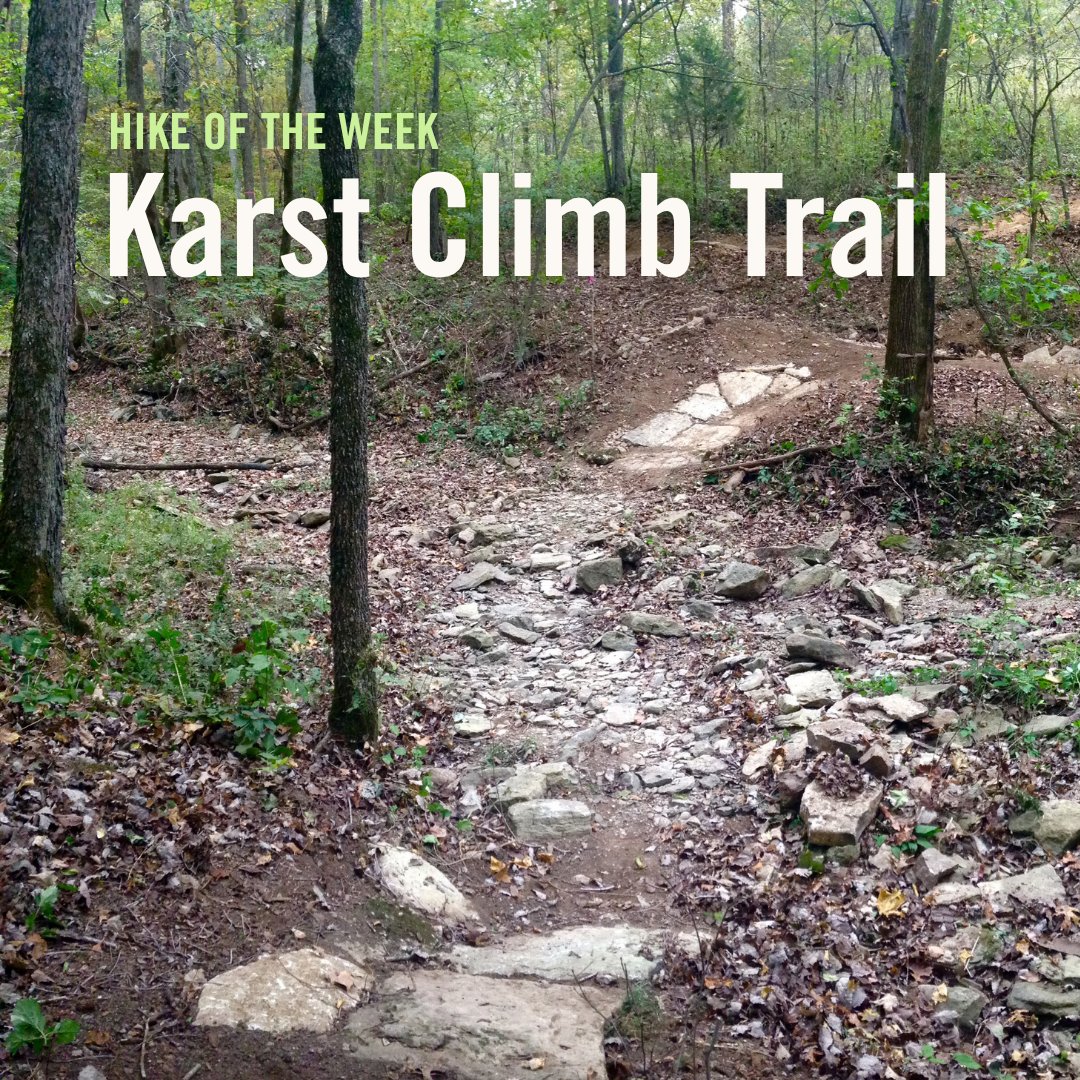 TheParklands's tweet photo. Did you know that the Karst Climb Trail in Broad Run Park winds through a landscape shaped by limestone? Learn more in the graphics, then plan your hike on our website. Visit after dry weather—the dirt trail can get muddy! Get trail info: https://t.co/XxqEhvuJfO https://t.co/Nfzr2hNHHC