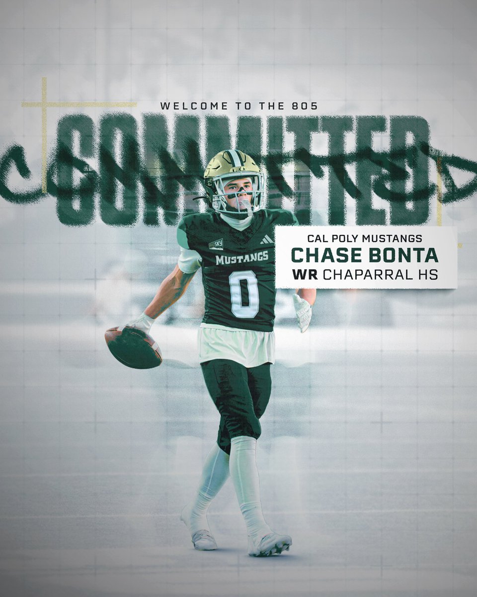 chasebonta10's tweet photo. After long talks with God, my family and myself I am humbled and blessed to announce I have committed to the University of Cal Poly Slo!! #ag2g #ridehigh 
@CoachDeeWR @Coach_Ramer @trevon_bradford @CoachTSkip @CoachRomeroCP @BlairAngulo @GregBiggins @adamgorney @ThomasArguell11 https://t.co/OG45Iey7dv