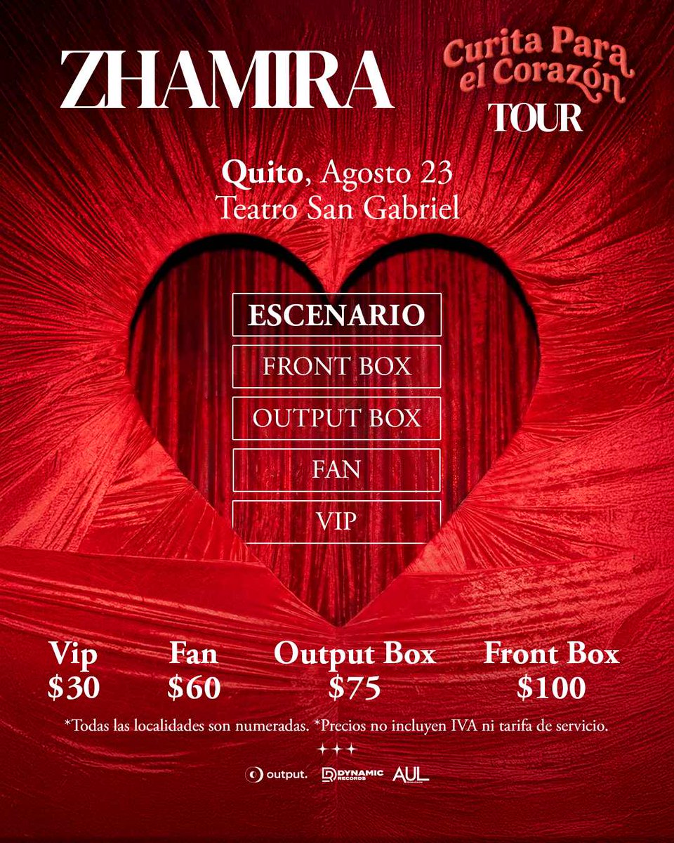 Ticketshow's tweet photo. 🫶 @zhamirazambranomusic llega a Ecuador con su “CURITA PARA EL CORAZÓN” tour. ❤️‍🩹 Única fecha en el país. Hay heridas que solo se sanan en vivo 🤩
📍23 de agosto - Teatro San Gabriel - Quito

🎫 Entradas a la venta en https://t.co/5KOtMlNNwD y puntos de venta físicos. https://t.co/Kbpx0yOKzh