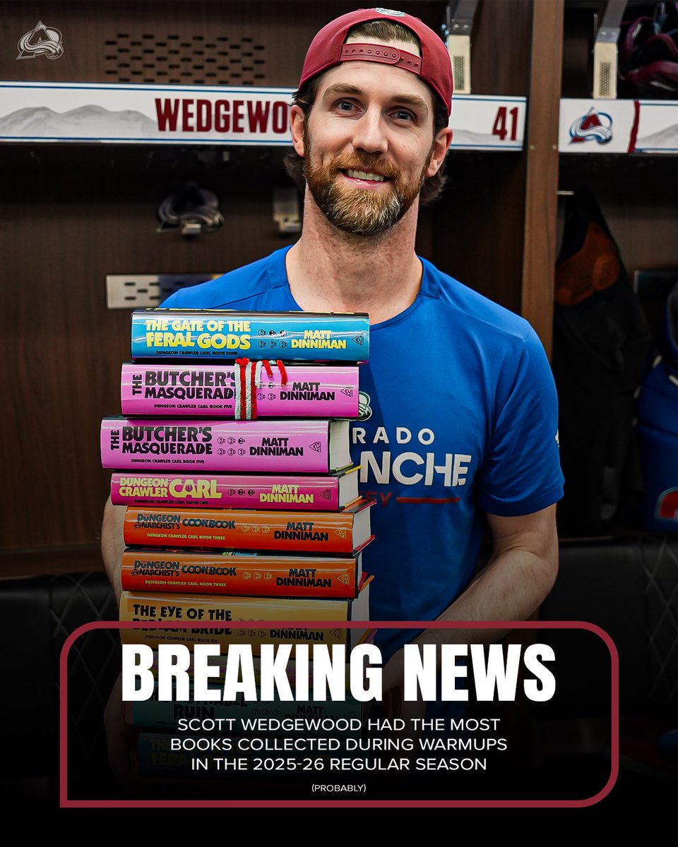 Avalanche's tweet photo. BIG book guy. https://t.co/IoBTTdOawH