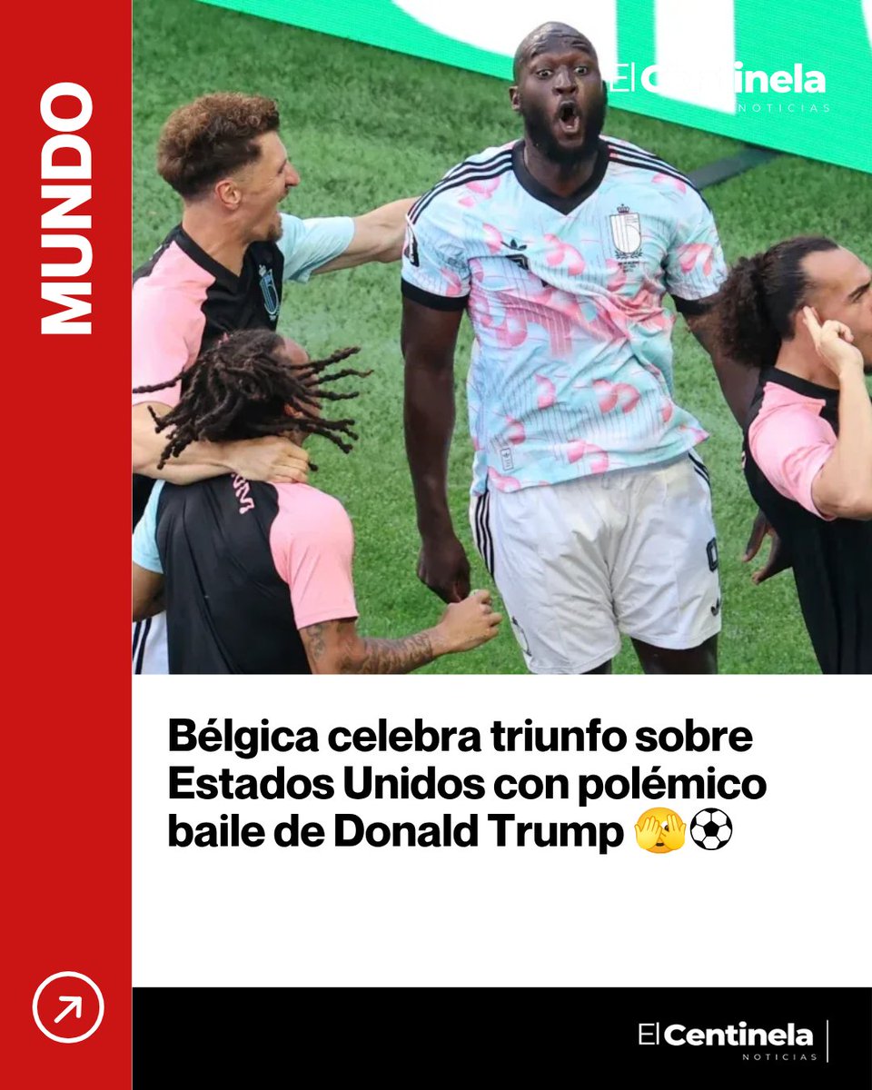 centinelanoti's tweet photo. #Mundo | ⚽🔥 ¡Bélgica festeja a lo grande!
Tras vencer a Estados Unidos en el Mundial, la Selección de Bélgica celebró su triunfo con un polémico baile inspirado en , un gesto que rápidamente generó reacciones en redes sociales
#elcentinelanoticias https://t.co/6pL6HwYWMG