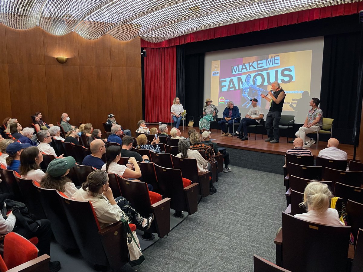 NewPlazaCinema's tweet photo. After 3 years and nearly 30 screenings, MAKE ME FAMOUS drew its biggest-ever @NewPlazaCinema audience last weekend!

Thanks to the filmmakers, an all-star panel of guests, and all who attended!

The indie sensation returns Aug 15 at 1:45pm. Get tix now!

https://t.co/sewJZBZOJC https://t.co/3bdMn1pGJy