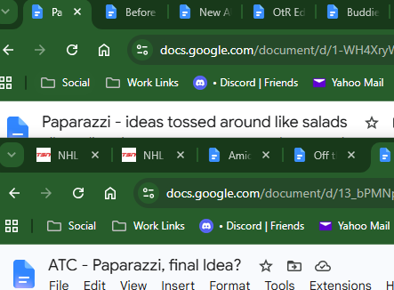 Hawkbutt's tweet photo. Had a super bad morning and got to work late, but now I have an hour and a half left of work and don't want to work, so I'm cleaning up my idea snippets into something of a clean mess of ideas instead of just throwing them around. https://t.co/uKvi5v2hPr