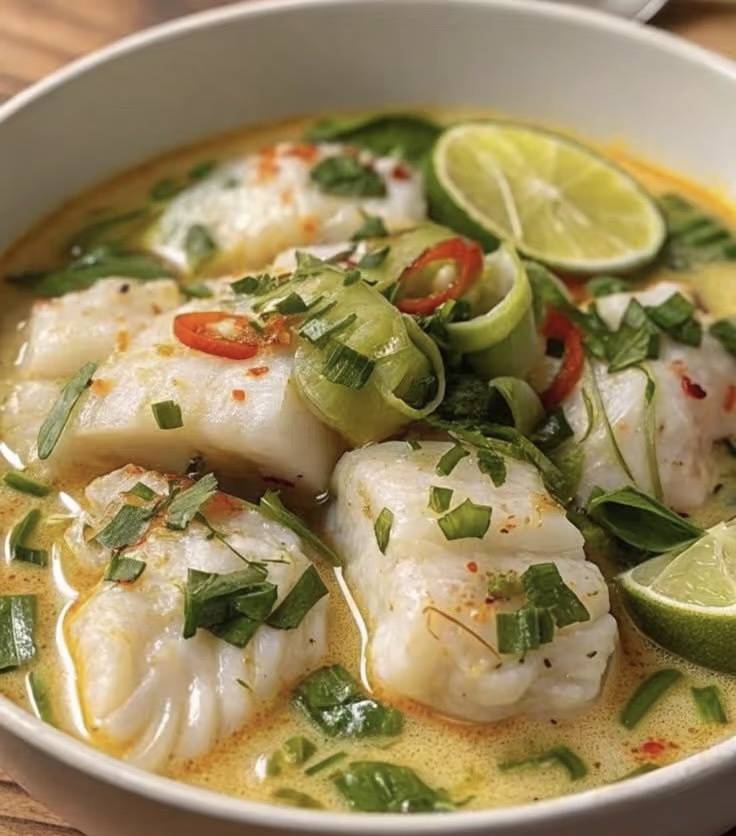 Pbcsoest's tweet photo. Treat your taste buds to creamy tom kha gai tonight! This Thai coconut soup with tender chicken, lime leaves and galangal is pure comfort in a bowl. Who’s making dinner , https://t.co/zaqra6vzSl