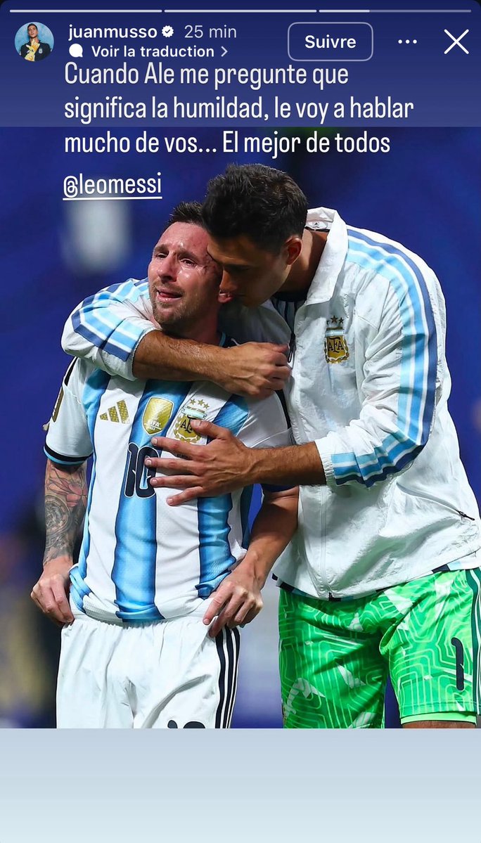 ActuFoot_'s tweet photo. 🚨 Juan Musso 🇦🇷, gardien argentin sur Instagram 📲 : 

« Quand mon petit fils Alessandro me demandera un jour ce que signifie l’humilité, je lui parlerai beaucoup de toi… LE MEILLEUR DE TOUS LES TEMPS ! » 🐐 https://t.co/lRdzCuYdTr