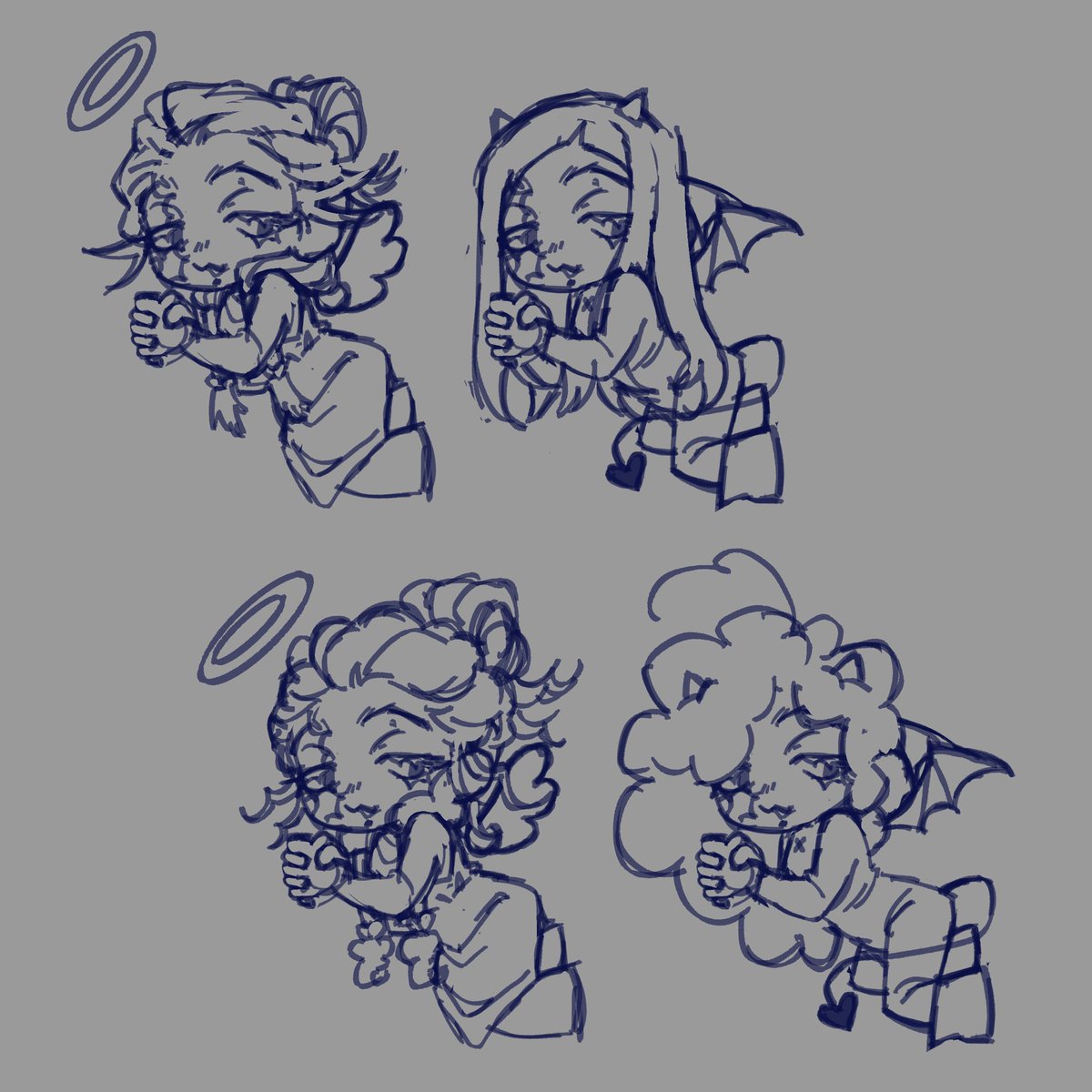 ERG4STULLUM's tweet photo. tamsy sticker sketches w curly hair alts https://t.co/HUevPf7tSX