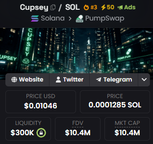 stitchdegen's tweet photo. After that massive god candle, $CUPSEY completely took over Crypto Twitter

A lot of people have been DM me about this one, so I decided to put together a full breakdown

As always, this is just my personal view. If I missed anything or made any mistakes, feel free to add your thoughts

1. The narrative starts with https://t.co/MDT1D8rHCr itself

Most meme coins try to build a narrative by attaching themselves to a KOL or a short-lived trend

$CUPSEY is different

It's built around Cupsey, the official mascot of https://t.co/MDT1D8rHCr

Considering https://t.co/MDT1D8rHCr is still the biggest meme coin launchpad on Solana, being directly tied to its brand gives Cupsey a huge advantage in terms of recognition

In my opinion, this is the foundation of the entire thesis

Many memes can pump because of hype, but very few are naturally connected to a major ecosystem from day one. As long as https://t.co/MDT1D8rHCr continues to grow, Cupsey has a much better chance of staying relevant over time

2. It has real IP and real products behind it

The biggest surprise for me was that Cupsey isn't just a token

It's an actual plushie character created by HappyPillCo, and the company is now officially partnered with the project

Beyond the token itself, they already have:

> Plushies
> Hoodies
> Backpacks
> Keychains
> Merchandise

HappyPillCo also follows a "Buy One, Donate One" model, where every purchase helps provide another plushie to someone in need

This is one of the strongest aspects of the project in my opinion

Most meme coins rely solely on a meme or a viral image. Cupsey already has intellectual property, physical products, and a real-world brand, giving the narrative much more depth and room to expand

3. The team is building instead of simply shilling

One of their recent posts went viral with the line :

"While everyone else is chasing narratives, we're building one"

They then shared everything they've accomplished so far :

> Secured the IP
> Official https://t.co/MDT1D8rHCr mascot
> Cupsey PFP integrated into the https://t.co/MDT1D8rHCr app
> Real-world billboard
> Official partnership with HappyPillCo
> Merchandise store
> 14% of the supply allocated to holders
> 8% allocated to major crypto KOLs

What stood out to me wasn't any single announcement

It was the way the team is telling their story

Instead of constantly talking about price or promising "to the moon," they're consistently showing tangible progress. In a market filled with projects that rely purely on hype, that approach feels much more credible

4. The https://t.co/MDT1D8rHCr ecosystem is amplifying the narrative

After Cupsey's announcement, several accounts within the https://t.co/MDT1D8rHCr ecosystem also started talking about the project

That helped the narrative spread rapidly across Crypto Twitter

I think this has been one of the biggest catalysts behind its recent move

A strong narrative isn't built by the team alone , it becomes much more powerful when the surrounding ecosystem helps amplify it. Once multiple influential accounts start discussing the same project, FOMO tends to accelerate quickly

5. Strong KOL attention

According to the team, 8% of the supply was distributed to :

> @blknoiz06 
> @MustStopMurad 
> @a1lon9 

These are some of the most influential names in the meme coin space

But it’s not just about the allocation

What makes $CUPSEY even more noticeable right now is that a wave of KOLs across Crypto Twitter has started mentioning it nonstop

This kind of attention can create a powerful feedback loop: more KOLs talk about it, more people research it, more traders put it on their watchlist, and the narrative spreads even faster

In the meme coin market, attention is one of the most valuable assets, and right now $CUPSEY is clearly capturing a lot of it 

6. A meme that's trying to become a real brand
Instead of being just another meme token, Cupsey combines several elements :

> Meme culture
> Intellectual property
> Plushies
> Merchandise
> Charity
> Pumpfun

I think that's what makes it stand out

We've seen countless meme coins explode and disappear just as quickly because they eventually ran out of story to tell. Cupsey seems to be trying to evolve into a recognizable brand, and if the team keeps executing at the current pace, I think the narrative still has plenty of room to grow

7. Final Thoughts

After researching the project, I don't think $CUPSEY is simply another meme coin that happened to print a god candle

What caught my attention is how many strong elements are coming together at once :

> Directly tied to https://t.co/MDT1D8rHCr 
> Backed by real IP and physical products
> Connected to a real-world brand
> A charity-driven model that creates positive branding
> Support from the https://t.co/MDT1D8rHCr ecosystem
> Attention from several major crypto KOLs

A team focused on building rather than just promoting price

Ultimately, the biggest question is whether the team can continue expanding the narrative

A single god candle can capture attention for a few days, but becoming a top-tier meme coin requires continuously creating new catalysts and keeping the community engaged

That's what I'll be watching most closely over the coming weeks

6NwarBvDkXhByqVp2Qkq5i9XbtA2B3Bwe8SWGu9vpump