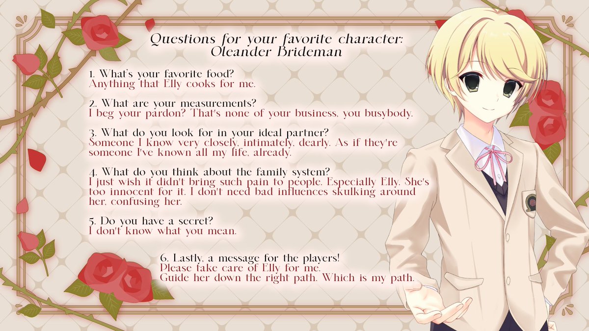 MotoKumakkoWork's tweet photo. A message from the characters, just for you. Enjoy their answers, and finding hints about the upcoming trial version...
#visualnovel #yurivn #otome #indiedev https://t.co/rjwRDzxzkQ