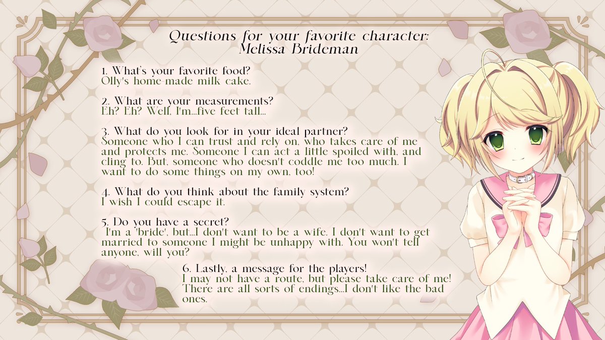 MotoKumakkoWork's tweet photo. A message from the characters, just for you. Enjoy their answers, and finding hints about the upcoming trial version...
#visualnovel #yurivn #otome #indiedev https://t.co/rjwRDzxzkQ