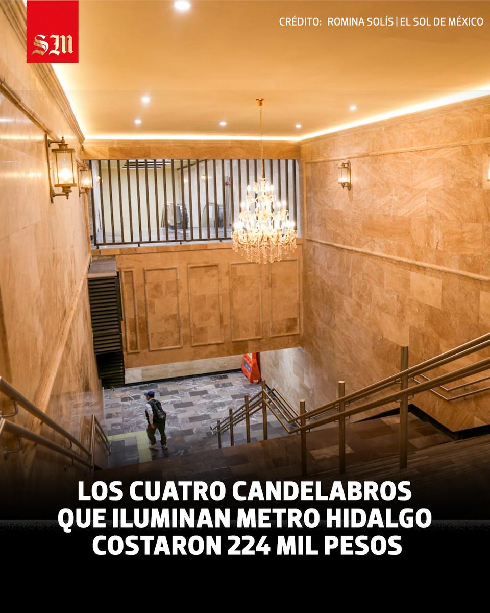 elsolde_mexico's tweet photo. 🕯️ Adrián Rubalcava informó que los candelabros de Metro Hidalgo costaron 56 mil pesos cada uno y los faroles de los andenes entre 3 mil y 4 mil pesos.

https://t.co/89HLqr9Fqr

📰 Dana Estrada
📸 Romina Solís | El Sol de México https://t.co/umftFhFdAM