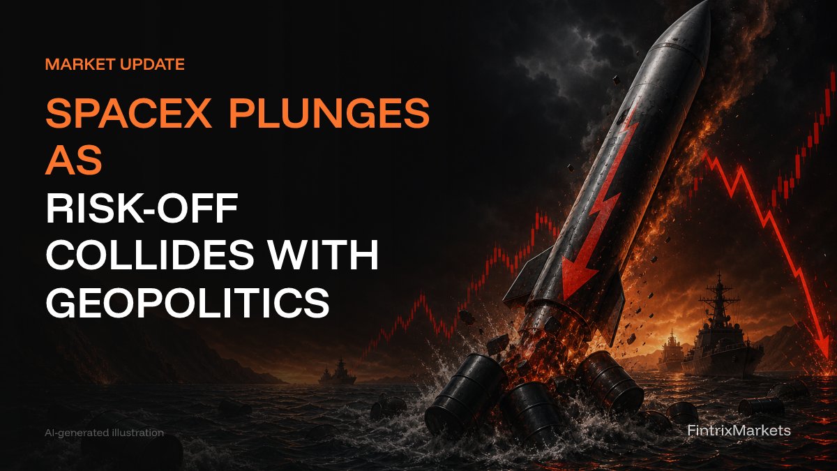 FintrixMarkets's tweet photo. SpaceX plunges to 149.19 (-5.33%) as the meme-stock warning collides with a broad risk-off tape — U.S. revoking Iranian oil waivers after Strait of Hormuz attacks is draining speculative bids from high-beta names. Watch whether 148 holds or gives way. Froth flushing or buy-the-dip? $SPCX #Stocks #MarketUpdate