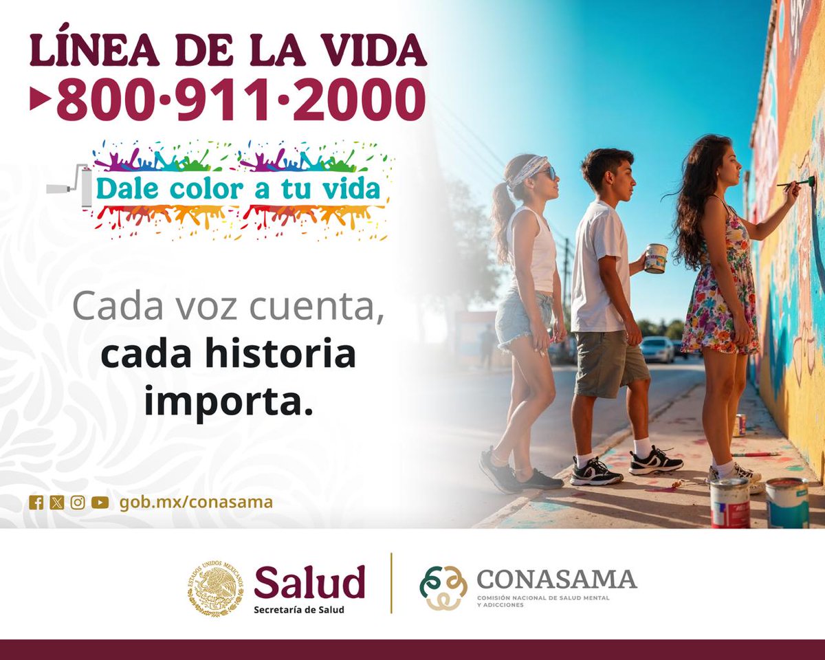 SSaludGro's tweet photo. Acciones simples como platicar de tus problemas con quien más confianza tengas y externar tus emociones, es una manera adecuada de contribuir a tener una buena #SaludMental.

Llama a la #LíneaDeLaVida al 📲 800 911 2000 #TeEscuchamos

#DaleColorATuVida https://t.co/OpElDmWkWZ