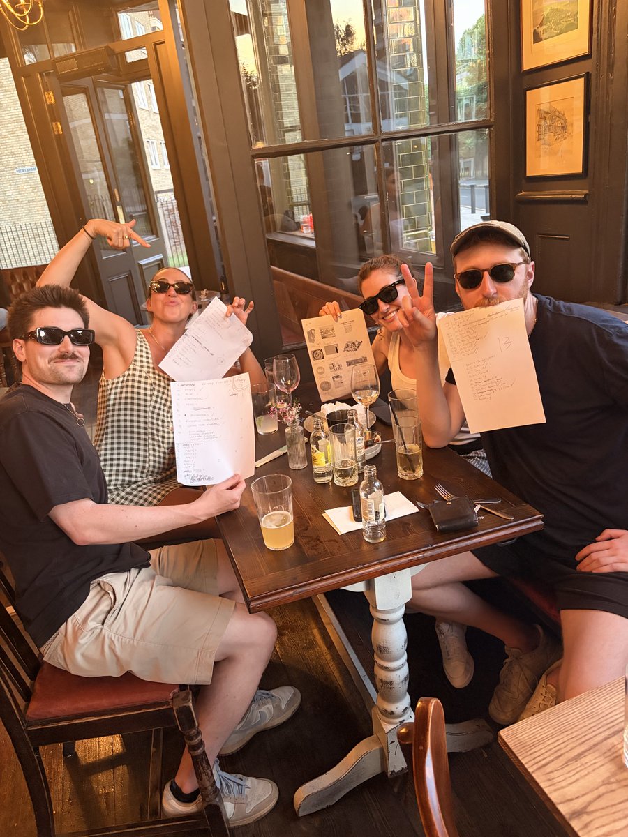 EmersonLoatQuiz's tweet photo. Huge congratulations to tonight’s @CompleatQuiz winners at @urbanpubs’s The Birdcage in #shoreditch, ‘Miso Sorry :(‘! Nice one team!
We’ll see you next time; bring your friends, bring your enemies!
Bye for now 👋👋 https://t.co/Yz4WS8xsW7