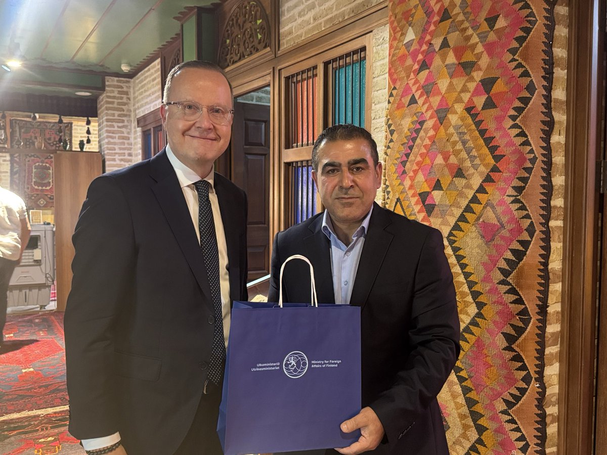 kurdheritageorg's tweet photo. Today, the Kurdish Heritage Museum had the distinct honor of welcoming Mr. Antti Putkonen, Ambassador of the Republic of Finland to Iraq. https://t.co/R2E5AALpxa