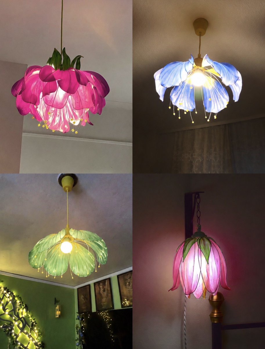 insperarise's tweet photo. flower lamps that look straight out of a dream 🌷 https://t.co/huNbCJrOV2