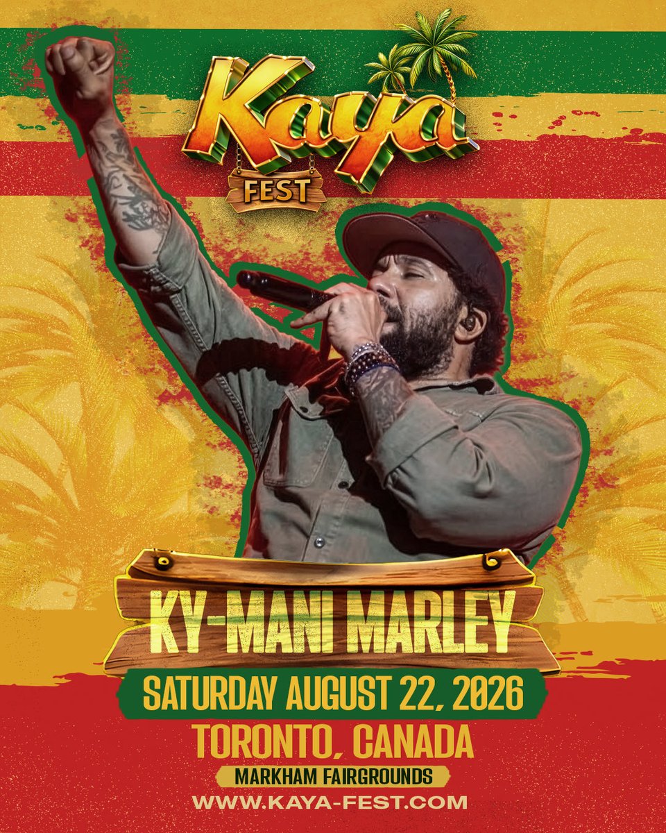 thekayafest's tweet photo. “Gwan build your spliff, burn it, and push it inna di sky, we get high”  👑🎤 @MaestroMarley taking the stage at Kaya Fest Toronto this summer on Sat, August 22 for a celebration of unity, culture and good vibes 💚💛❤️ Visit https://t.co/UyF3qyuTA4 for tickets &amp; info! https://t.co/5ZRFbFHhb6