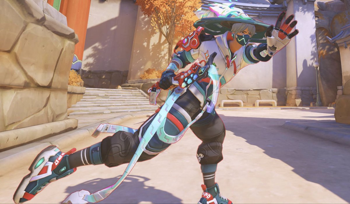 monkeybabybird's tweet photo. 昨晚终于排到了釜山地图，这里光线极好。#mizuki #overwatch https://t.co/VvM9PvT8rC
