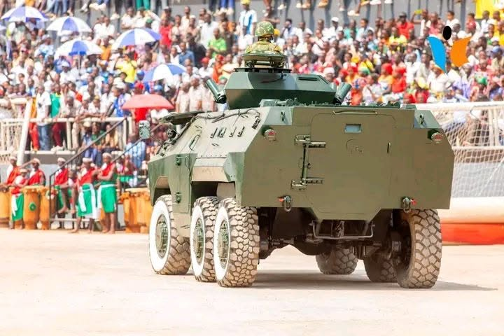 LeanderJobse's tweet photo. At its Independence Day Anniversary Parade on 1 July 2026, the Burundi Army showcased 3 Brazilian-made EE-11 Urutu APCs for the very first time. Their configuration (M7) suggests these were originally used by Dubai and supplied to Burundi second-hand by the United Arab Emirates https://t.co/CZrvqF0FKm