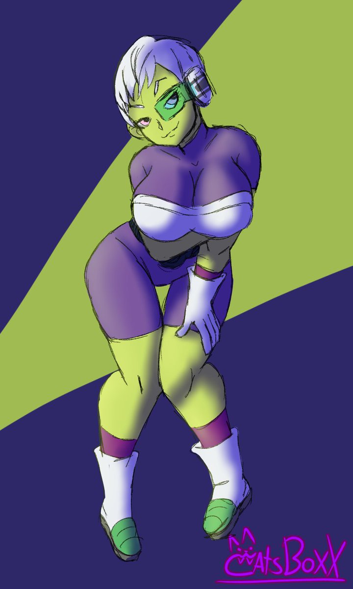 CatoBoxx's tweet photo. me retaron a dibujar a un personaje de  dragon ball en menos de una hora así q dibuje a la alíen verde https://t.co/G2dygfAL9U