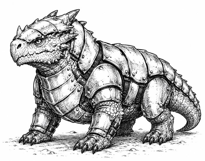 Owen_Stephens's tweet photo. Today's Blog Post presents the Iron Drakon, wingless dragons tied to the concept of metal which claim unmined ores as their hoards. 
For Pathfinder First Edition, because I'm #StillNotDoneWithPF1
https://t.co/bXjDVNC92t https://t.co/VgTzk4fzD2